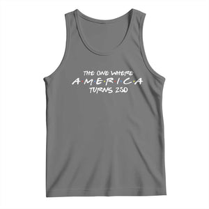 The One Where America Turns 250 Tank Top 250 Anniversary USA 4th of July TS11 Black Heather Print Your Wear