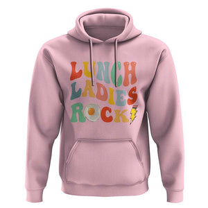 Lunch Ladies Rock Hoodie Retro Groovy Cafeteria Crew Egg Pencil TS11 Light Pink Print Your Wear