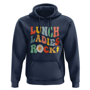 Lunch Ladies Rock Hoodie Retro Groovy Cafeteria Crew Egg Pencil TS11 Navy Print Your Wear