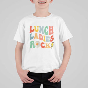 Lunch Ladies Rock T Shirt For Kid Retro Groovy Cafeteria Crew Egg Pencil TS11 White Print Your Wear