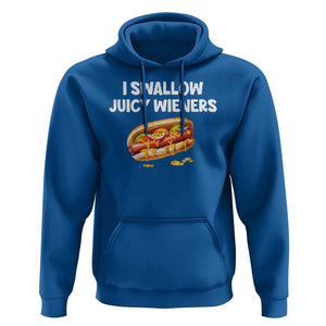 Funny Hotdog Hoodie I Swallow Juicy Wieners Joke Sarcastic TS11 Royal Blue Print Your Wear