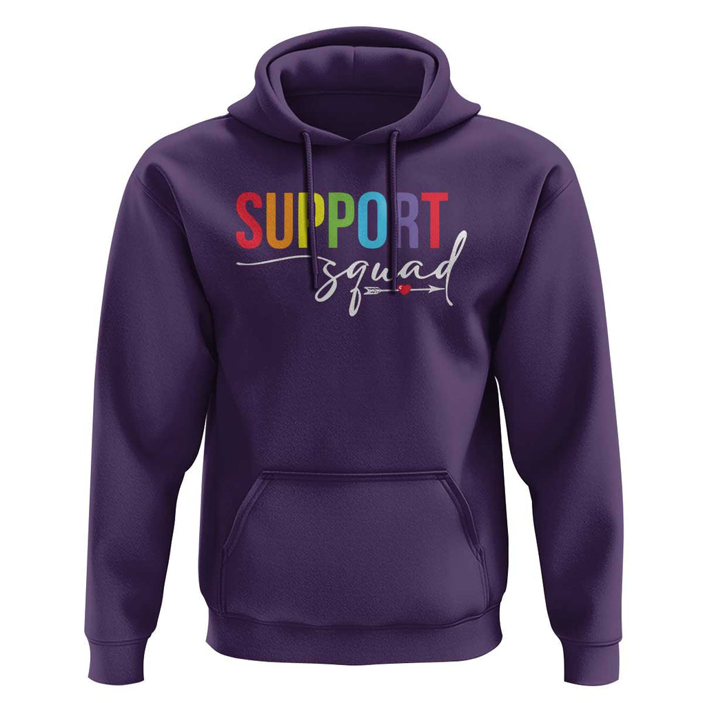 School Support Team Hoodie Support Squad Teacher TS11 Purple Print Your Wear