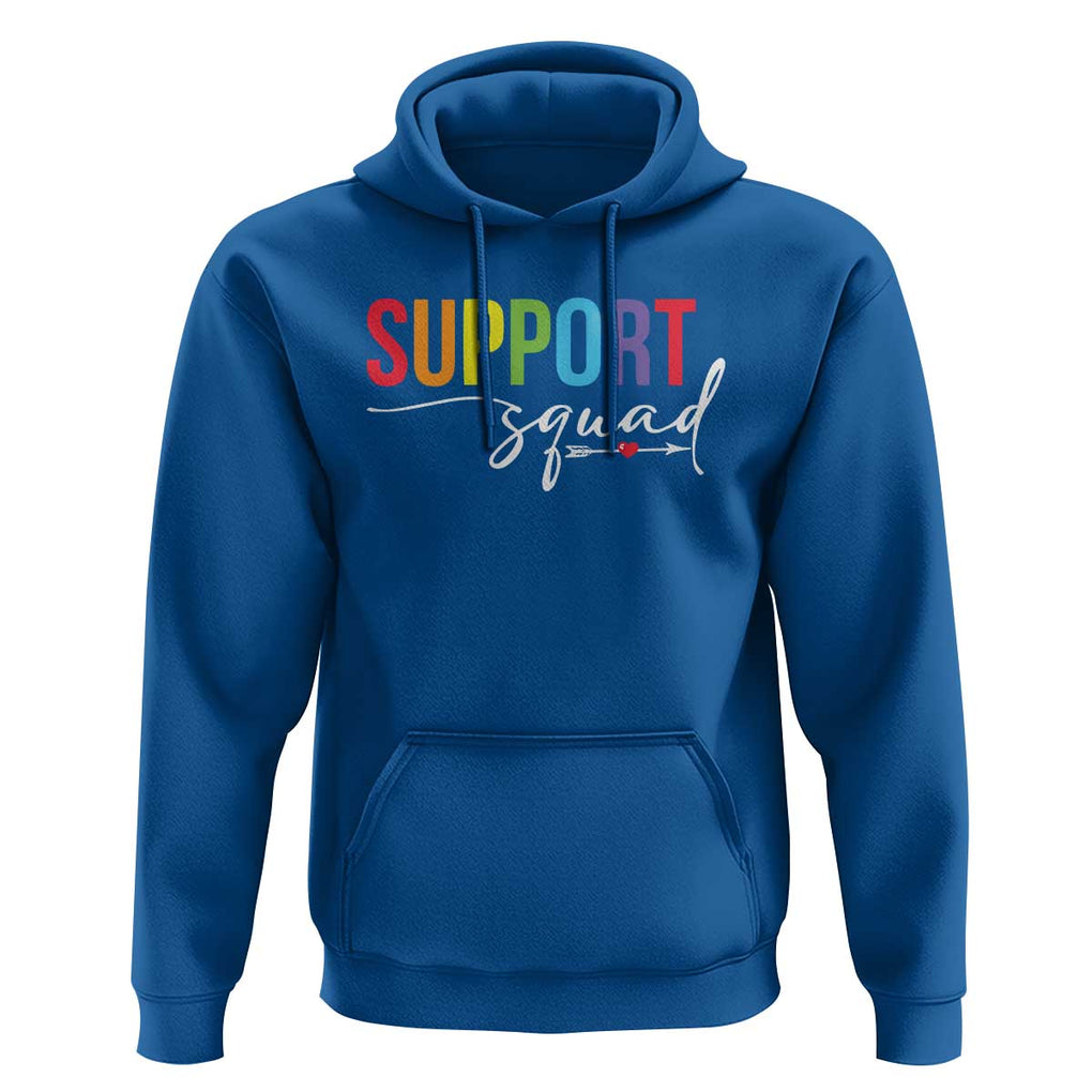 School Support Team Hoodie Support Squad Teacher TS11 Royal Blue Print Your Wear