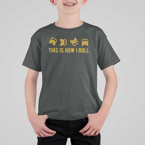 Funny School Bus Driver T Shirt For Kid This Is How I Roll TS11 Dark Heather Print Your Wear