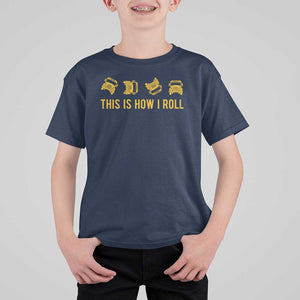 Funny School Bus Driver T Shirt For Kid This Is How I Roll TS11 Navy Print Your Wear