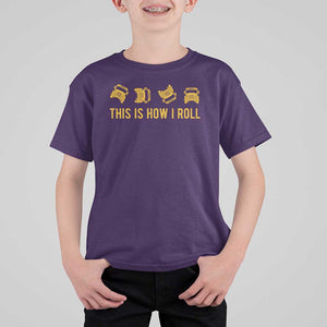 Funny School Bus Driver T Shirt For Kid This Is How I Roll TS11 Purple Print Your Wear