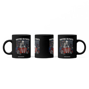 Waiting On Parts Funny Mechanic Coffee Mug Funny Skeleton Auto Repair Life