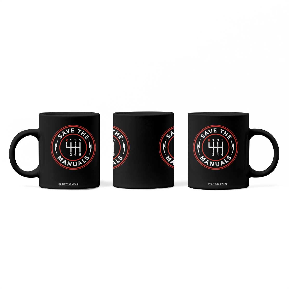 Save The Manuals Gear Shift Car Lover Coffee Mug