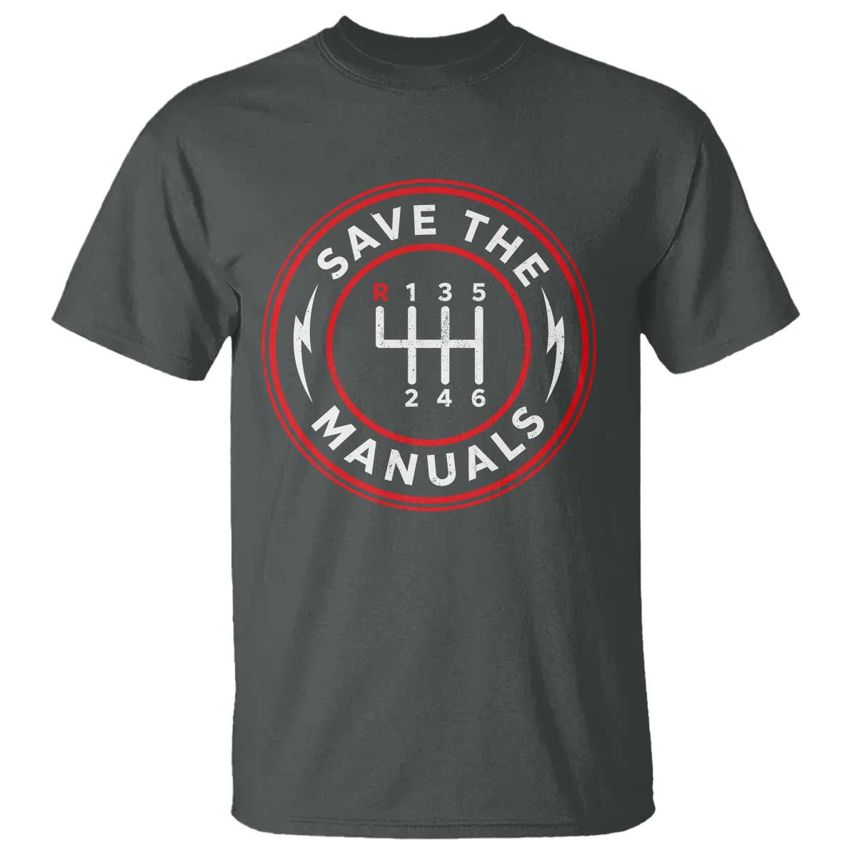 Save The Manuals Gear Shift Car Lover T Shirt