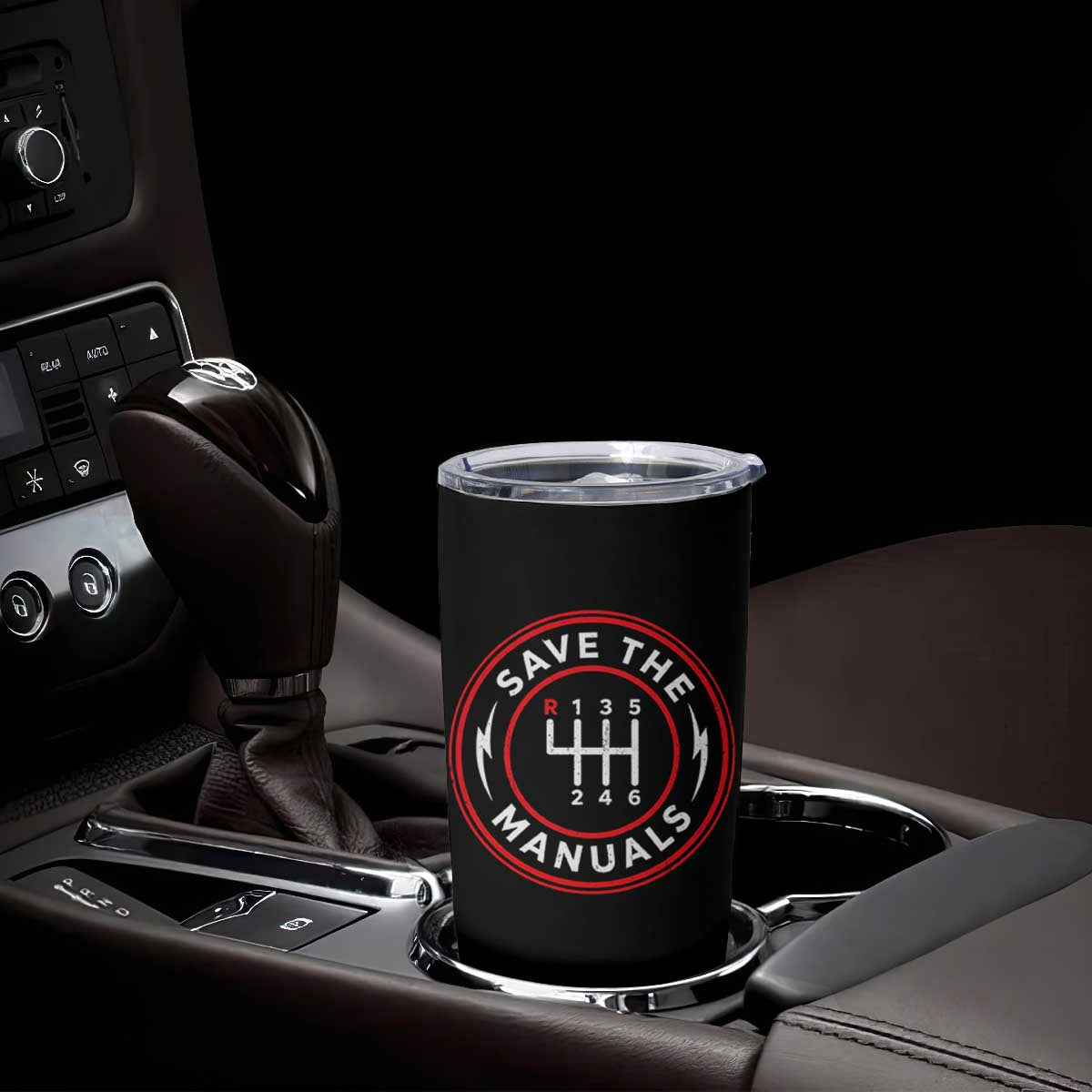 Save The Manuals Gear Shift Car Lover Tumbler Cup