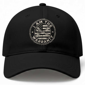 I Am The Warranty Funny Mechanic Baseball Cap Race Car Parts Repair Guy Vintage American Flag