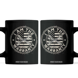 I Am The Warranty Funny Mechanic Coffee Mug Race Car Parts Repair Guy Vintage American Flag