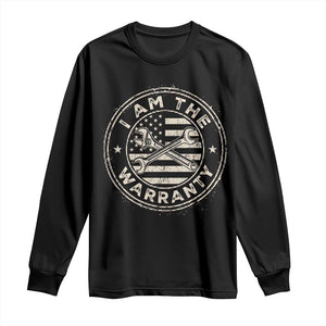 I Am The Warranty Funny Mechanic Long Sleeve Shirt Race Car Parts Repair Guy Vintage American Flag TS11 Black Print Your Wear
