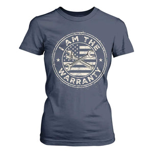 I Am The Warranty Funny Mechanic T Shirt For Women Race Car Parts Repair Guy Vintage American Flag TS11 Navy Print Your Wear