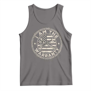 I Am The Warranty Funny Mechanic Tank Top Race Car Parts Repair Guy Vintage American Flag TS11 Deep Heather Print Your Wear