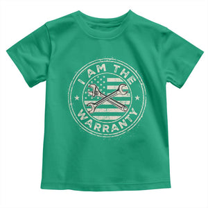 I Am The Warranty Funny Mechanic Toddler T Shirt Race Car Parts Repair Guy Vintage American Flag TS11 Irish Green Print Your Wear