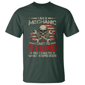 I Am A Mechanic I Can't Fix Stupid But I Can Fix What Stupid Does T Shirt Funny Car Guy
