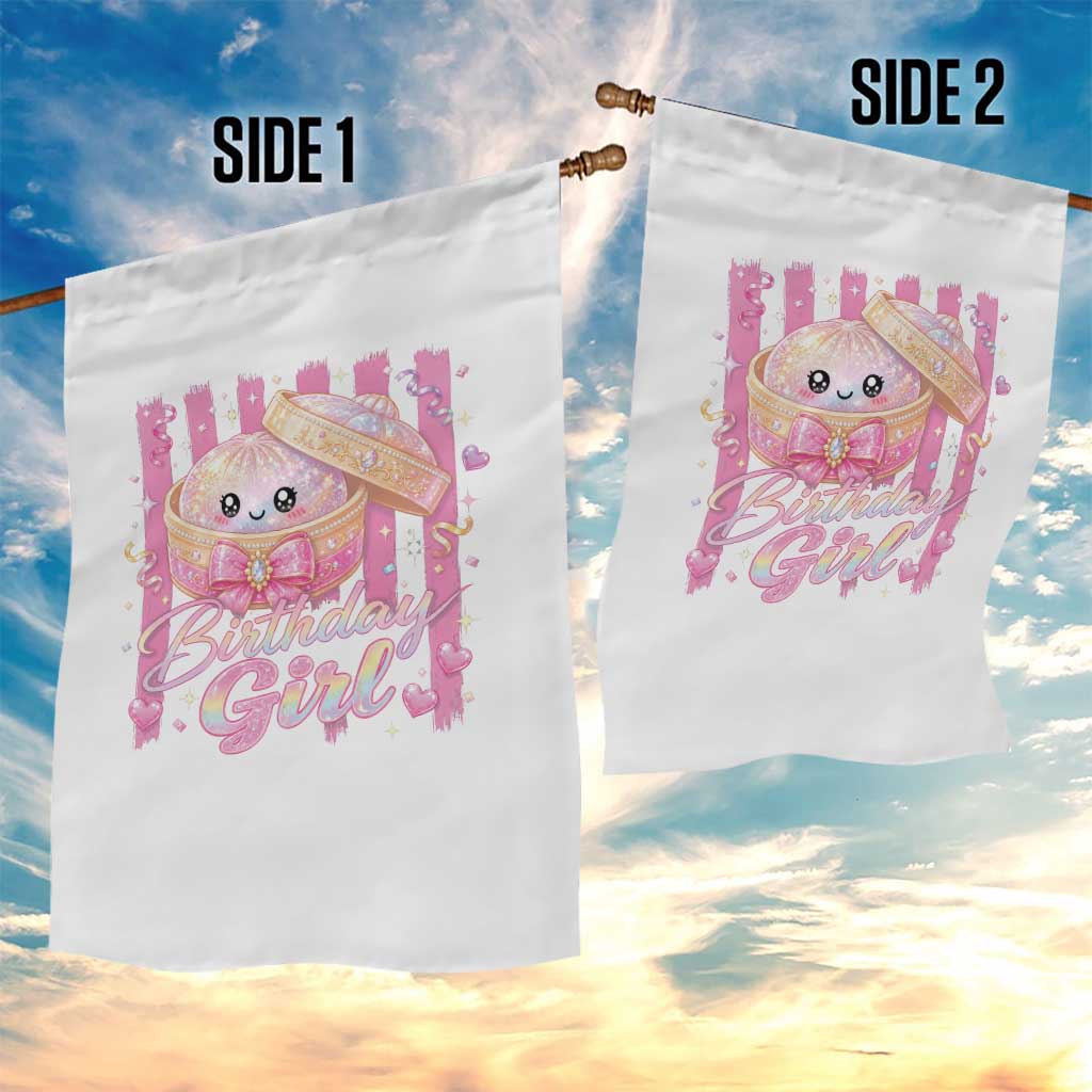 Birthday Girl Cute Glitter Dumpling Garden Flag Kawaii Food Squishy Summer Stripes