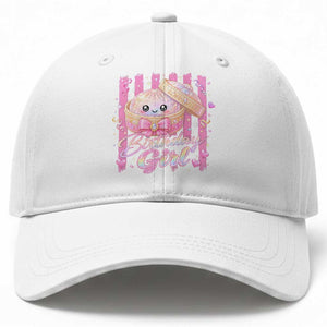 Birthday Girl Cute Glitter Dumpling Baseball Cap Kawaii Food Squishy Summer Stripes