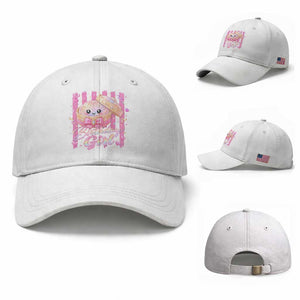 Birthday Girl Cute Glitter Dumpling Baseball Cap Kawaii Food Squishy Summer Stripes