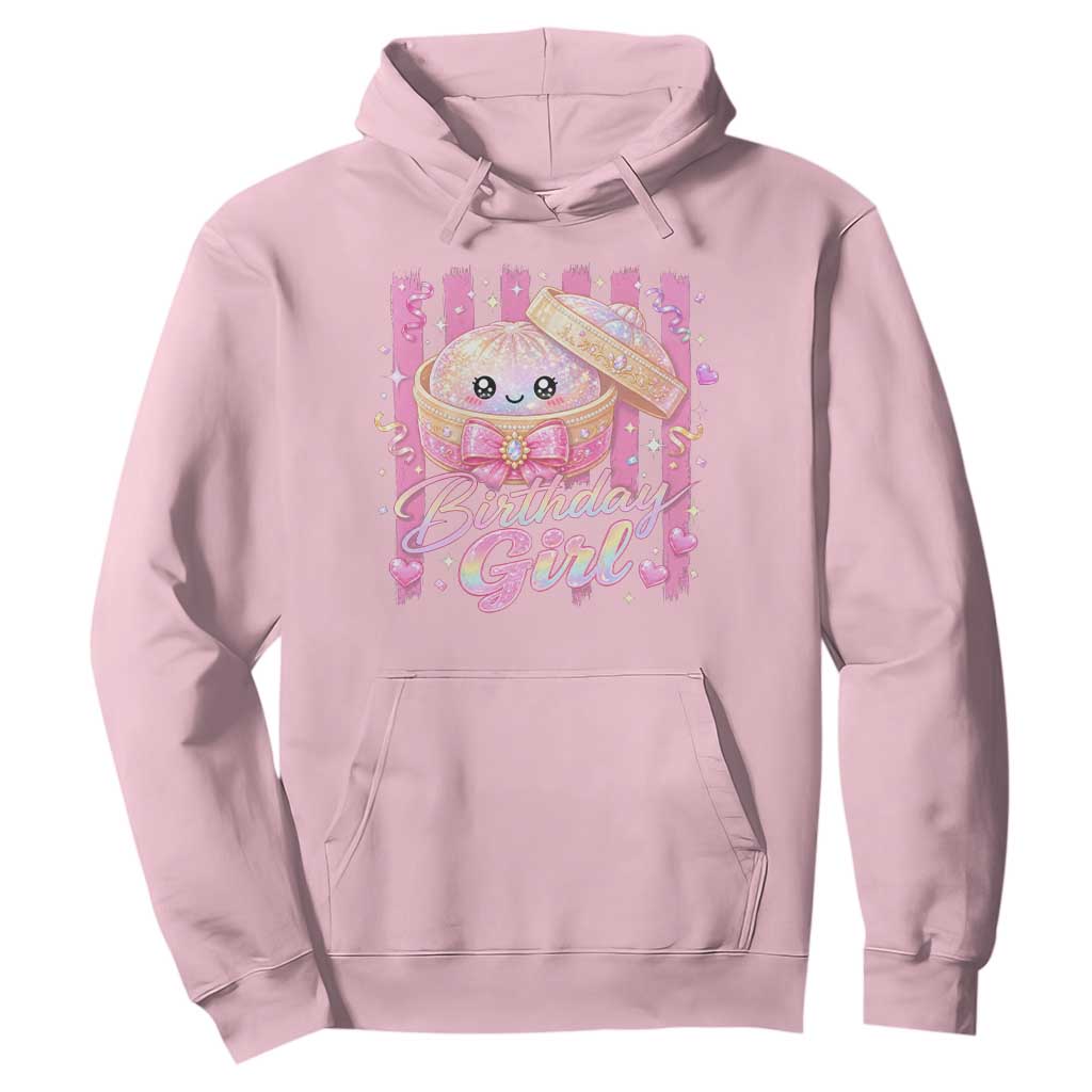 Birthday Girl Cute Glitter Dumpling Hoodie Kawaii Food Squishy Summer Stripes