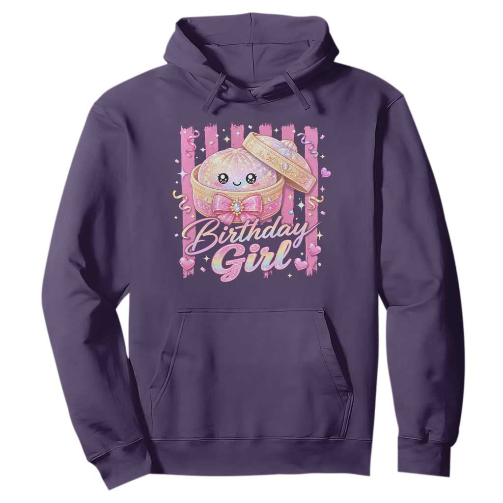 Birthday Girl Cute Glitter Dumpling Hoodie Kawaii Food Squishy Summer Stripes
