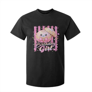 Birthday Girl Cute Glitter Dumpling T Shirt For Kid Kawaii Food Squishy Summer Stripes