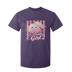 Birthday Girl Cute Glitter Dumpling T Shirt For Kid Kawaii Food Squishy Summer Stripes
