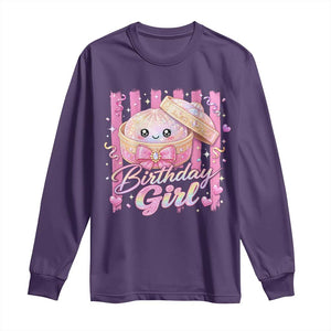 Birthday Girl Cute Glitter Dumpling Long Sleeve Shirt Kawaii Food Squishy Summer Stripes