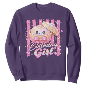 Birthday Girl Cute Glitter Dumpling Sweatshirt Kawaii Food Squishy Summer Stripes