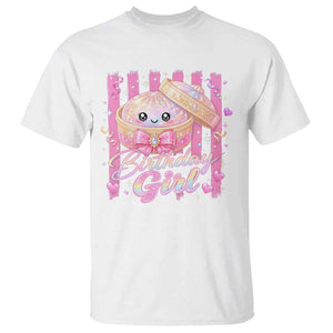 Birthday Girl Cute Glitter Dumpling T Shirt Kawaii Food Squishy Summer Stripes
