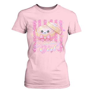 Birthday Girl Cute Glitter Dumpling T Shirt For Women Kawaii Food Squishy Summer Stripes
