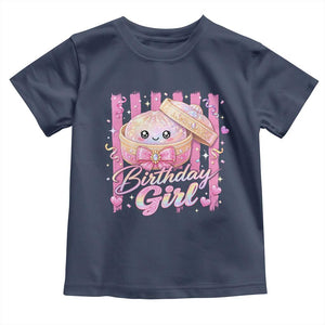 Birthday Girl Cute Glitter Dumpling Toddler T Shirt Kawaii Food Squishy Summer Stripes