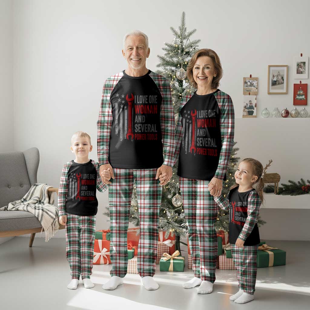 I Love One Woman And Several Power Tools Plaid Pajama Set Funny Mechanic Handyman Carpenter TS11 Christmas Plaid Print Your Wear