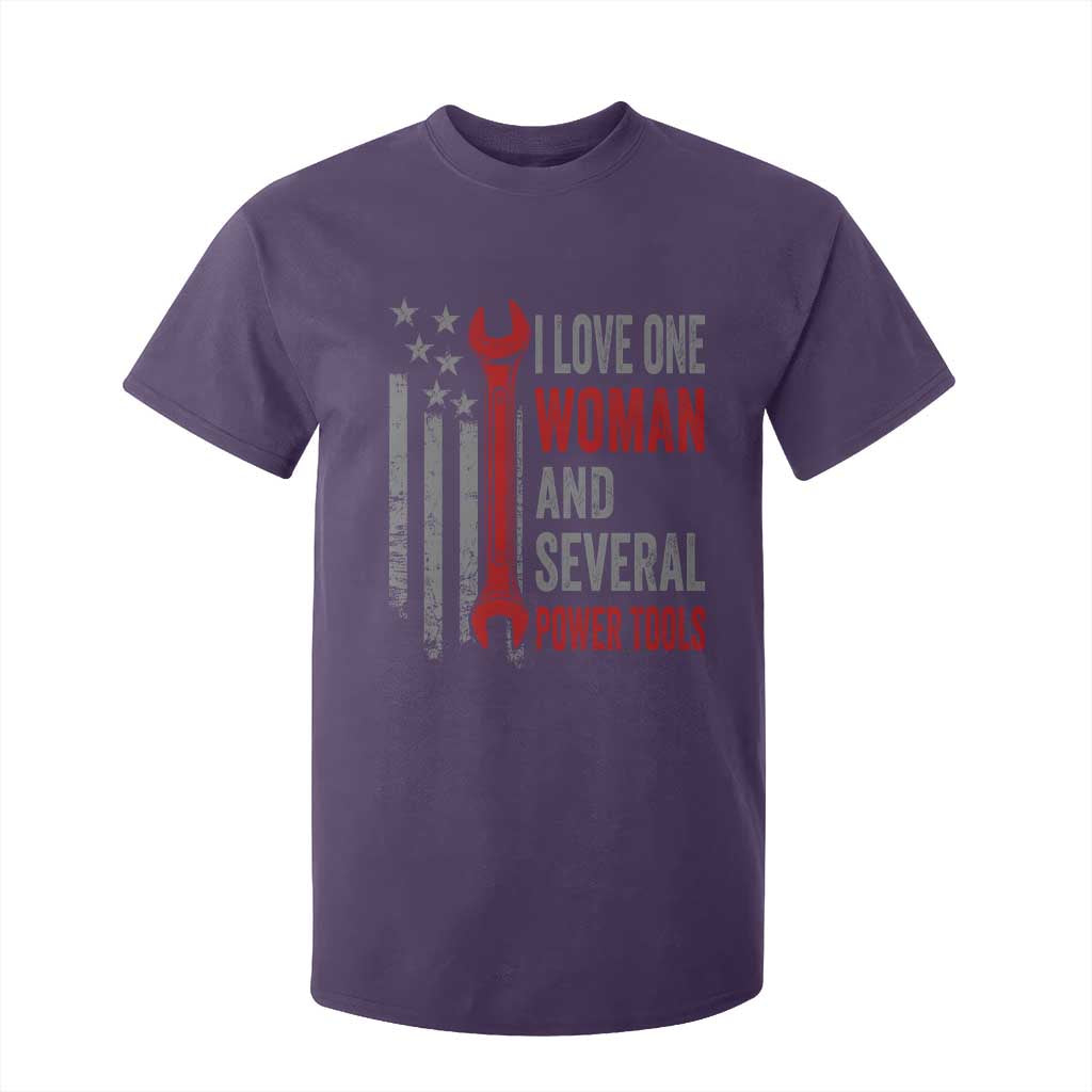 I Love One Woman And Several Power Tools T Shirt For Kid Funny Mechanic Handyman Carpenter TS11 Purple Print Your Wear
