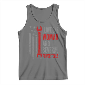 I Love One Woman And Several Power Tools Tank Top Funny Mechanic Handyman Carpenter TS11 Black Heather Print Your Wear