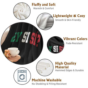 Mexican Y Si Si Football Jersey Style Throw Blanket Funny Mexico Roots TS11 Print Your Wear