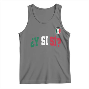 Mexican Y Si Si Football Jersey Style Tank Top Funny Mexico Roots TS11 Black Heather Print Your Wear