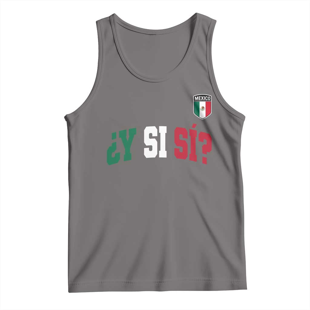 Mexican Y Si Si Football Jersey Style Tank Top Funny Mexico Roots TS11 Deep Heather Print Your Wear