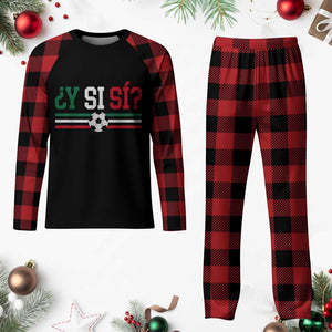Y Si Sí Mexico Football Plaid Pajama Set Vintage Mexican Flag Soccer Lover
