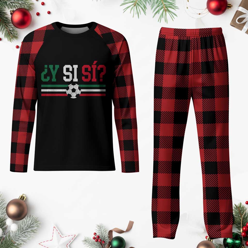 Y Si Sí Mexico Football Plaid Pajama Set Vintage Mexican Flag Soccer Lover TS11 Buffalo Plaid Print Your Wear