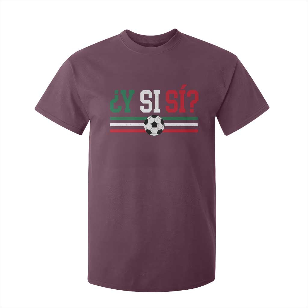 Y Si Sí Mexico Football T Shirt For Kid Vintage Mexican Flag Soccer Lover
