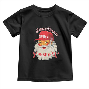 Trump Supporter Baby Shirt Santa's Favorite President Trump 2024 Christmas TS11 Black Print Your Wear