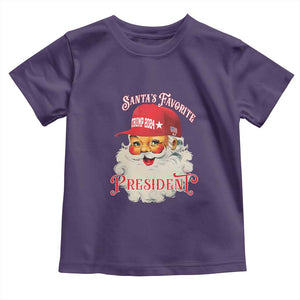 Trump Supporter Baby Shirt Santa's Favorite President Trump 2024 Christmas TS11 Purple Print Your Wear