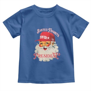 Trump Supporter Baby Shirt Santa's Favorite President Trump 2024 Christmas TS11 Royal Blue Print Your Wear