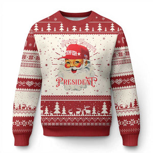 Trump Supporter Ugly Christmas Sweater Santa's Favorite President Trump 2024 Christmas TS11 Red Print Your Wear