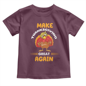 Funny Thanksgiving Trump Baby Shirt Make Thanksgiving Great Again Blond Hair Turkey TS11 Maroon Print Your Wear