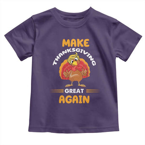 Funny Thanksgiving Trump Baby Shirt Make Thanksgiving Great Again Blond Hair Turkey TS11 Purple Print Your Wear