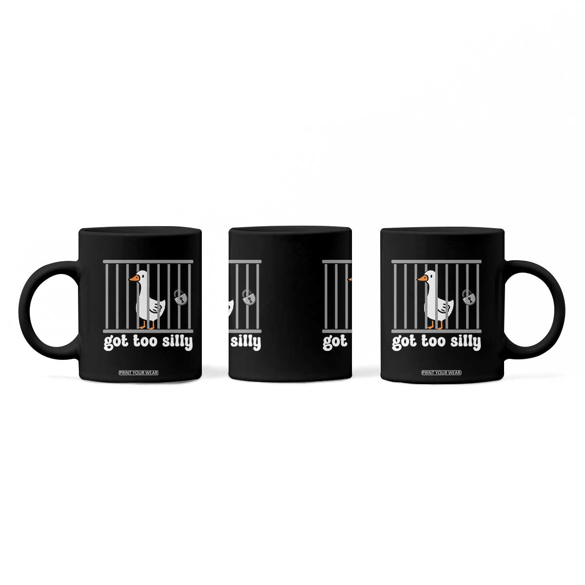 Funny Got Too Silly Coffee Mug Goose Pun Humor Animal Lovers TS11 Print Your Wear