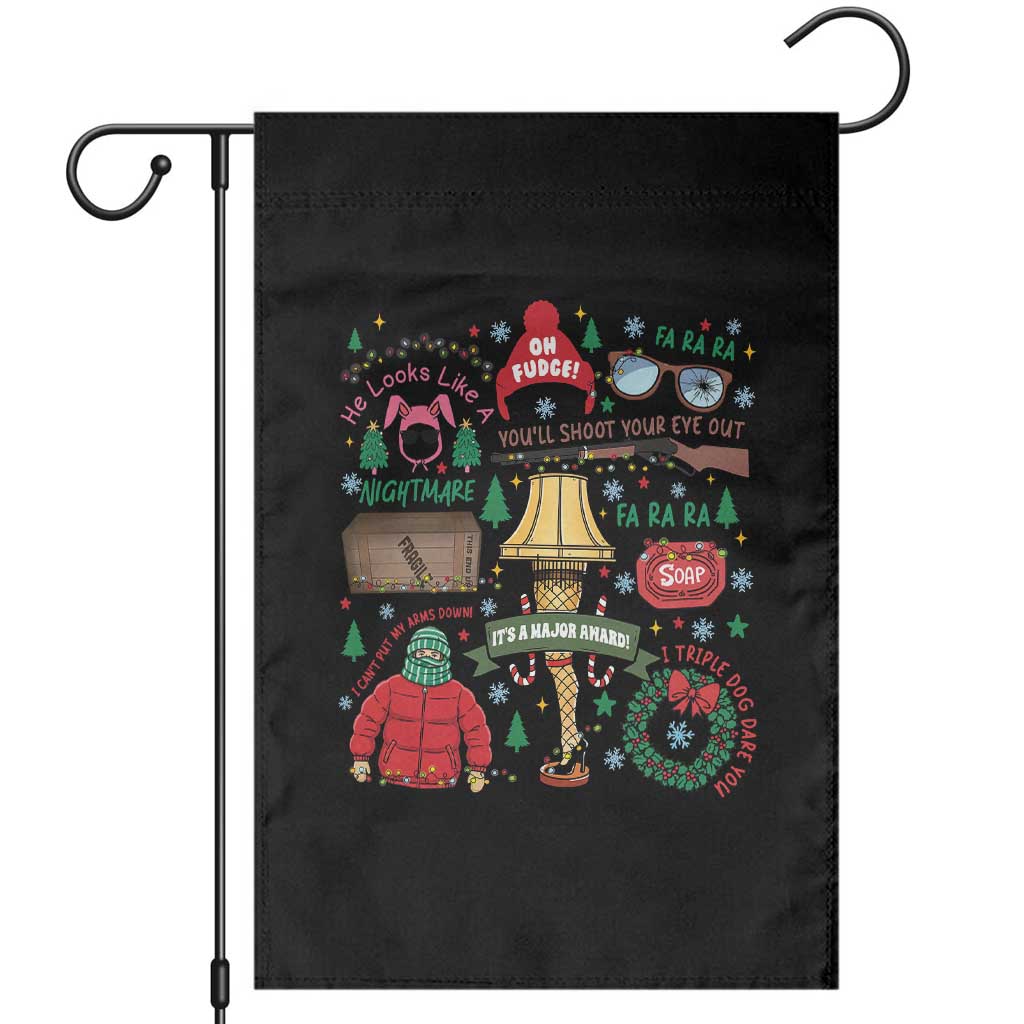 Funny Christmas Movie Garden Flag Oh Fudge Bunny Pajama Italian Leg Lamp TS11 Black Print Your Wear